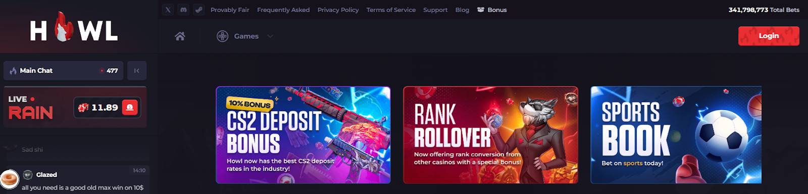 Howl.GG gambling site