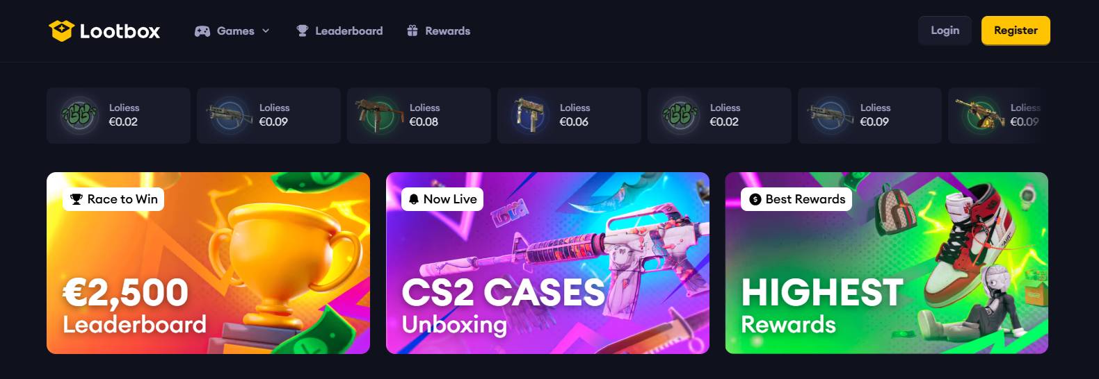 LootBox gambling site