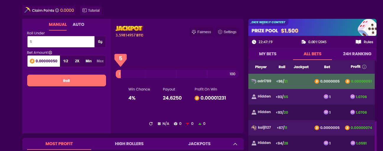 TrustDice bitcoin dice site
