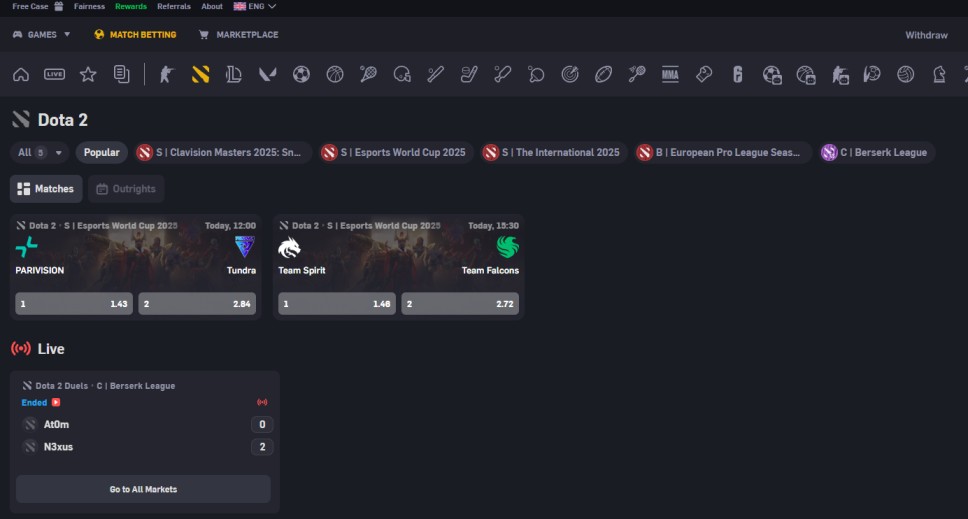 CSGOEmpire Dota 2 Gambling Sites