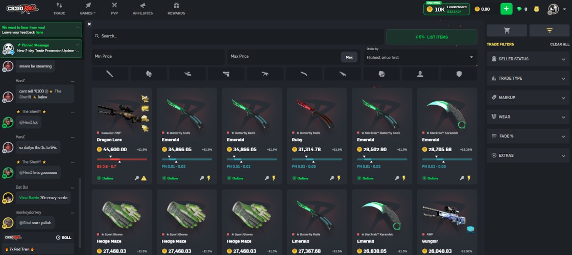 CSGORoll Best Bitcoin Sites
