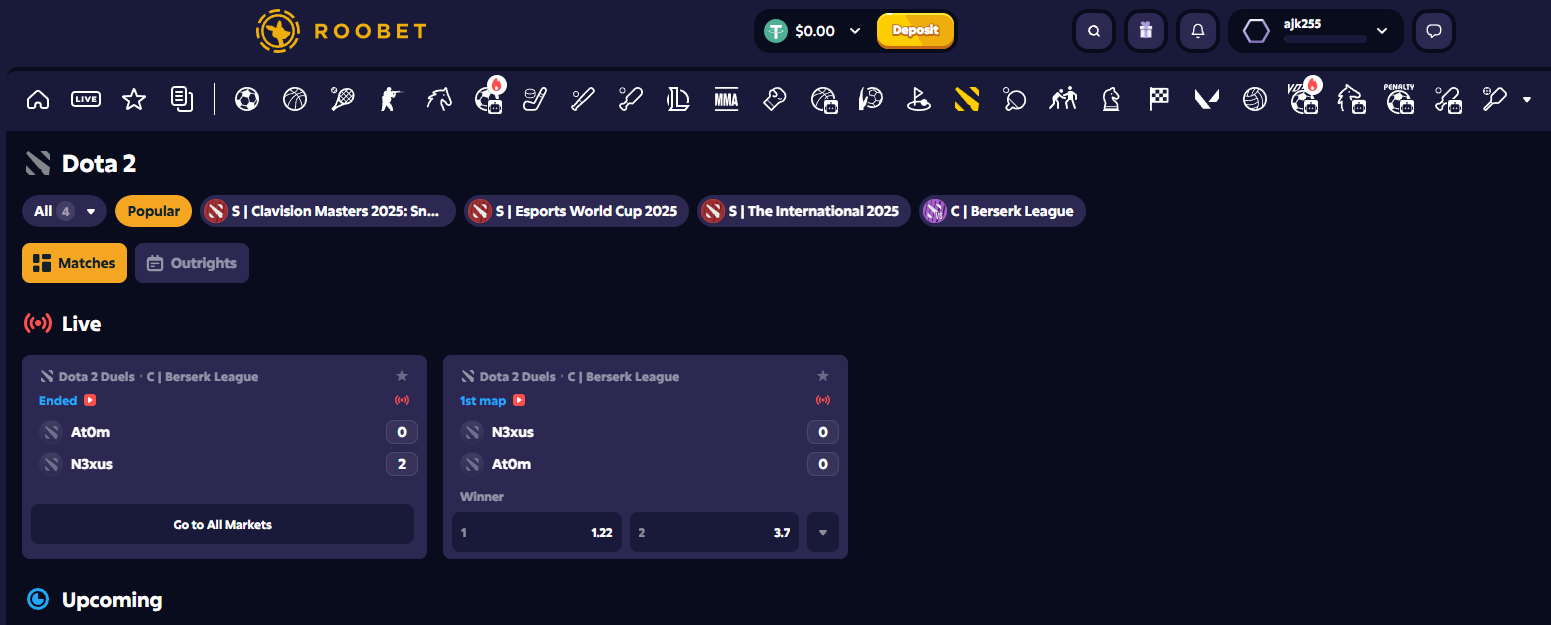 Roobet Dota 2 Gambling Sites