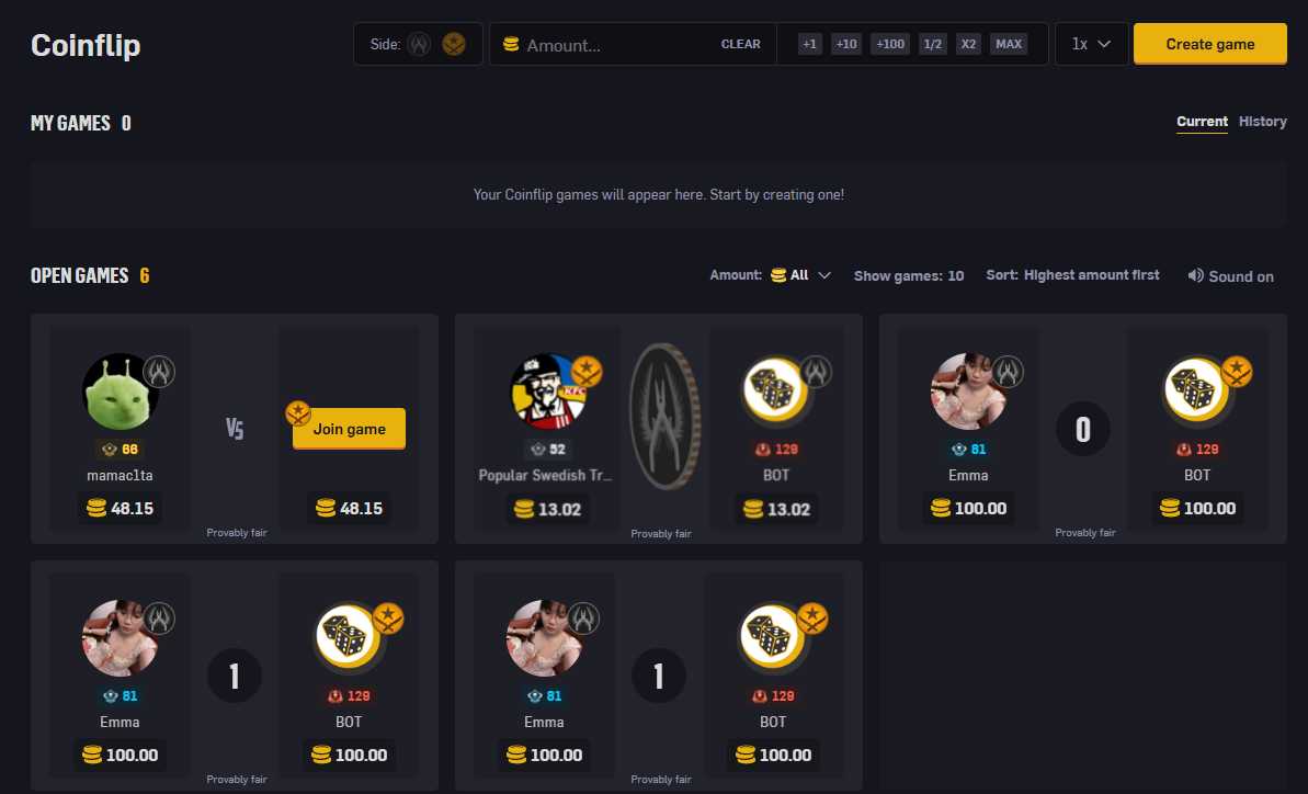 CSGOEmpire coinflip