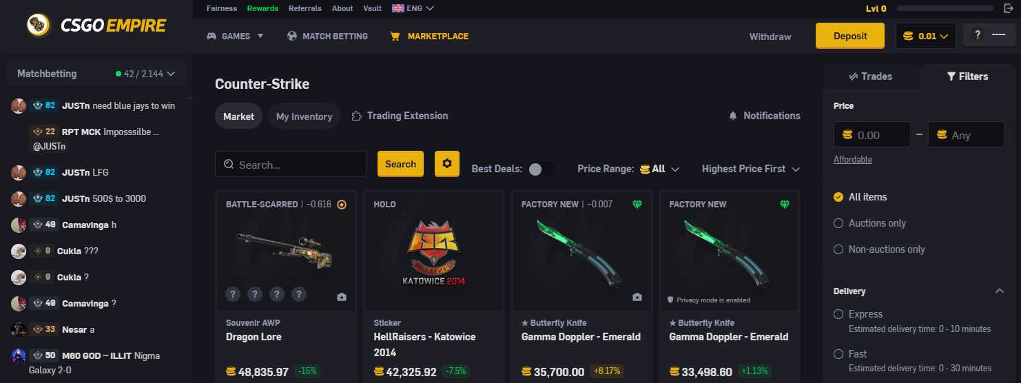CSGOEmpire crash