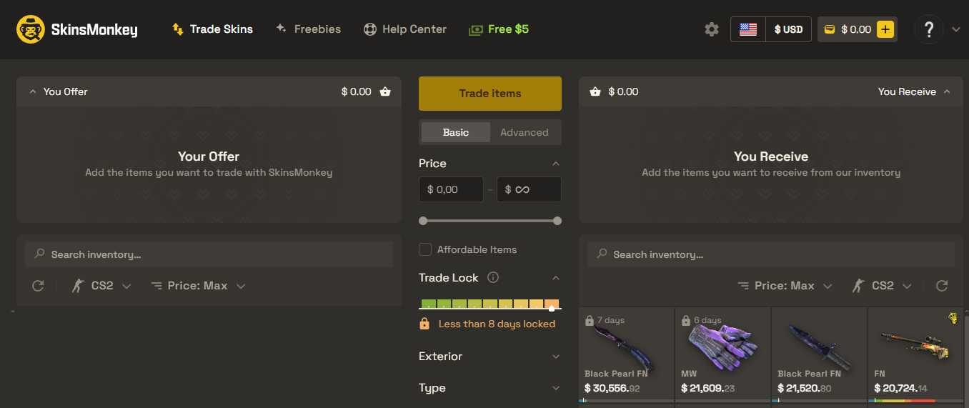 SkinsMonkey buy CS2 skins