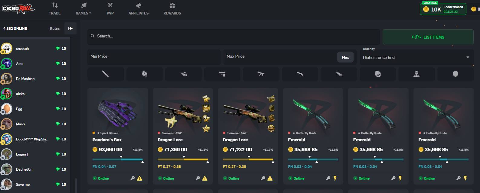 CSGORoll jackpot site