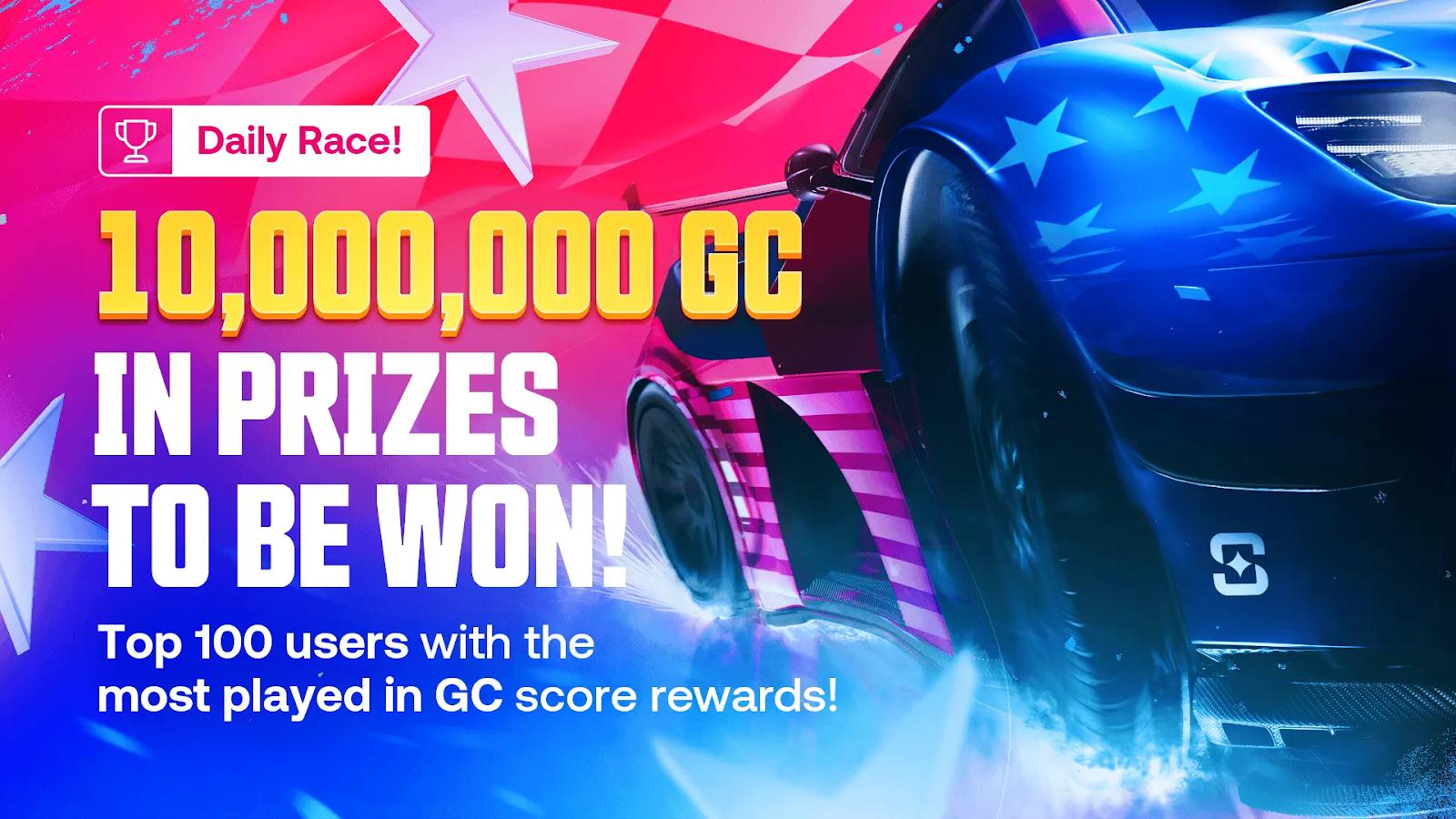10,000,000 Gold Coins Daily Race