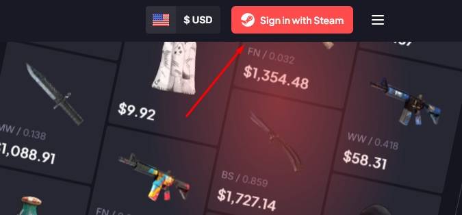 Sign up on Steam account