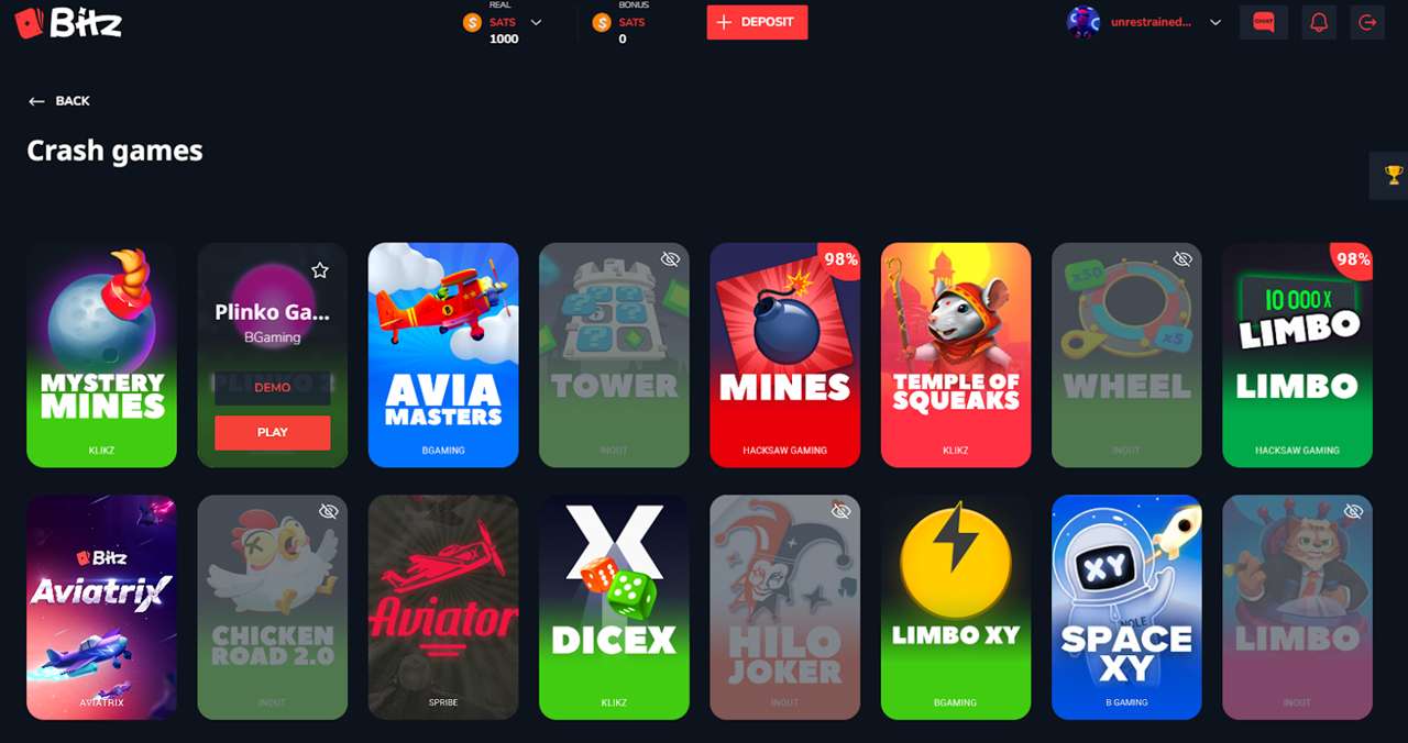 Original Games and Crash Modes