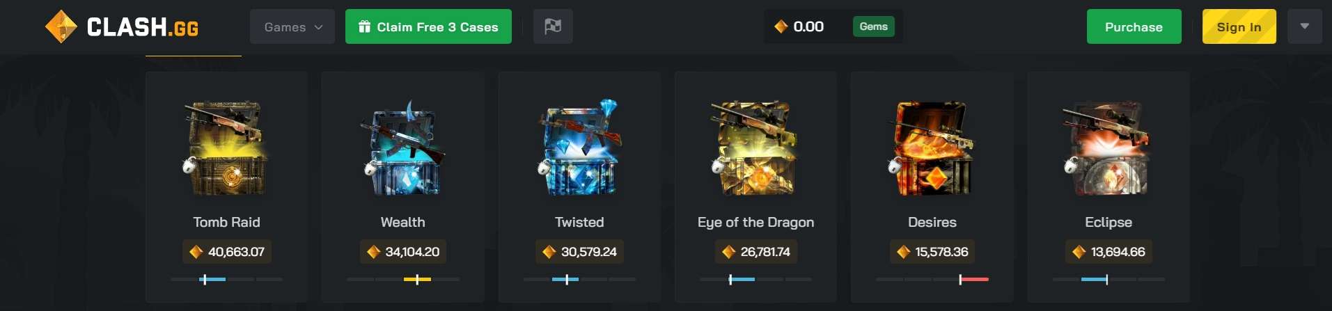 clash.gg case opening