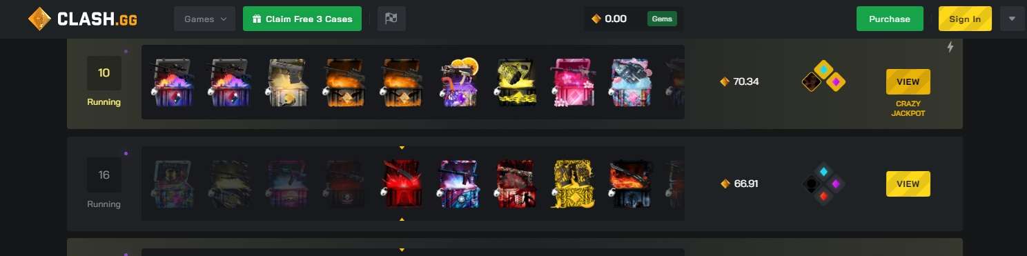 clash.gg case battles