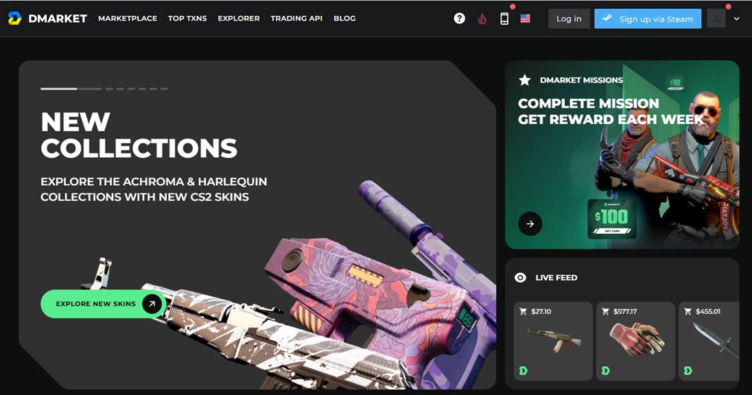 Selling Rust skins on dmarket