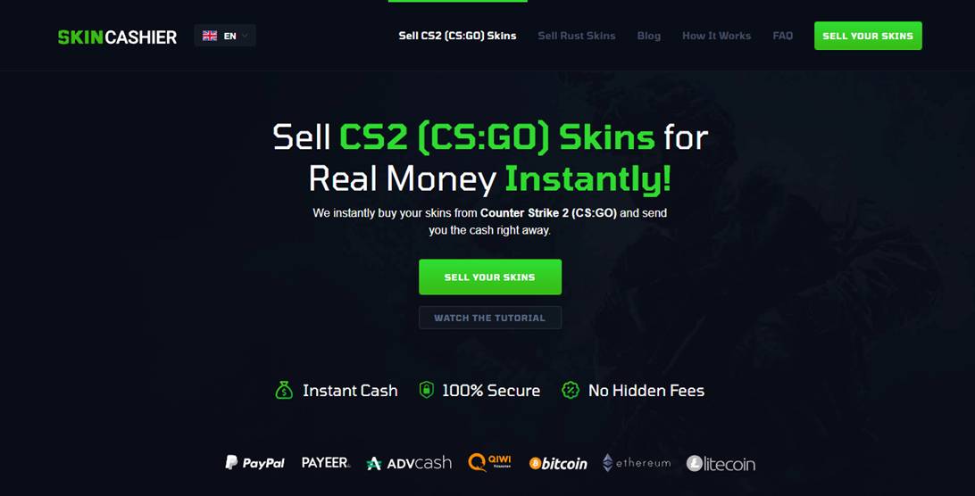 Selling Rust skins on SkinCashier