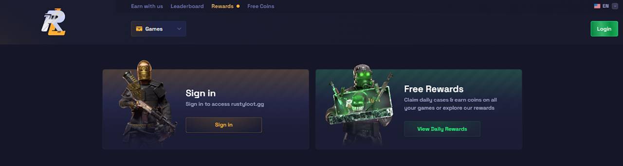 RustyLoot rust jackpot site