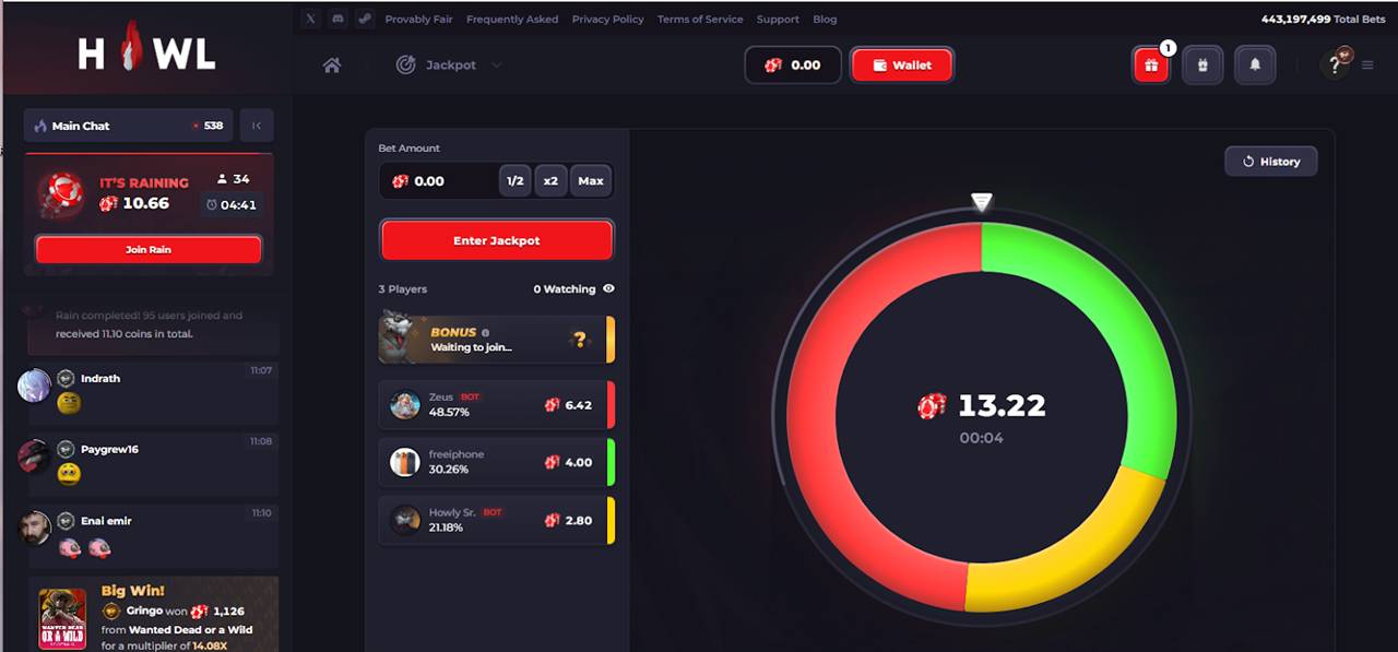 Howl.gg rust jackpot sites
