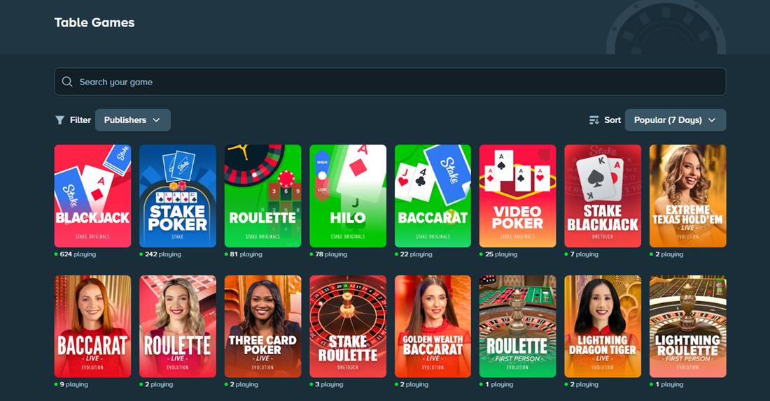 Sweepstakes Casino Games