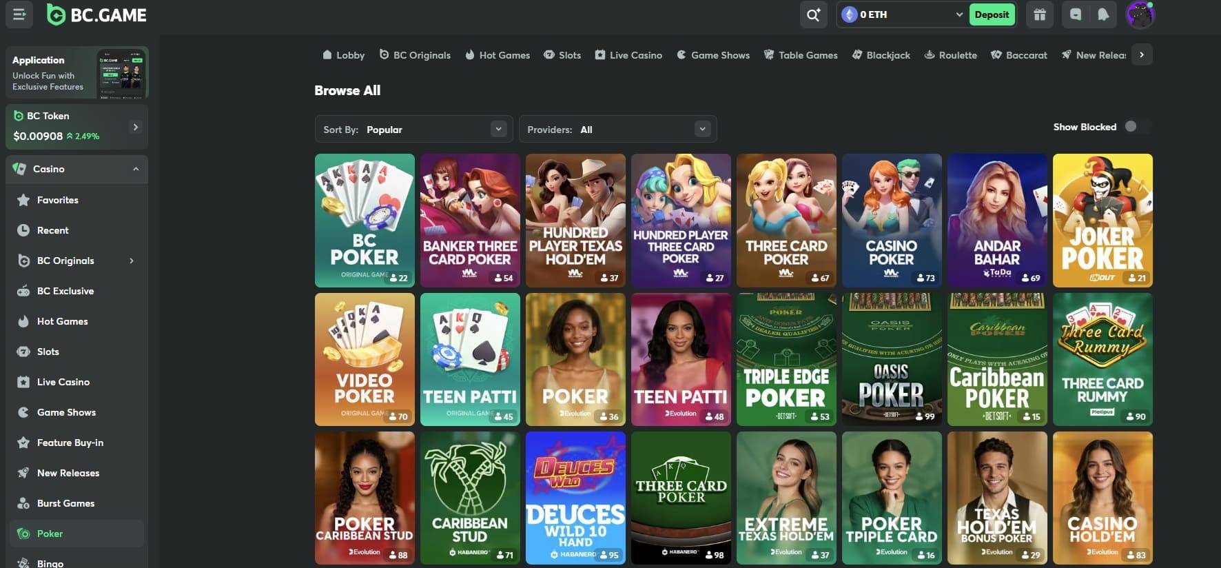 BC.Game - Ethereum Poker