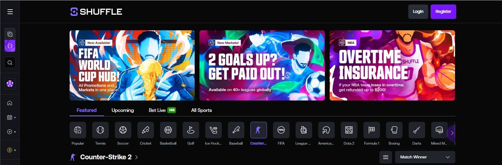 Shuffle - Fast Crypto Betting