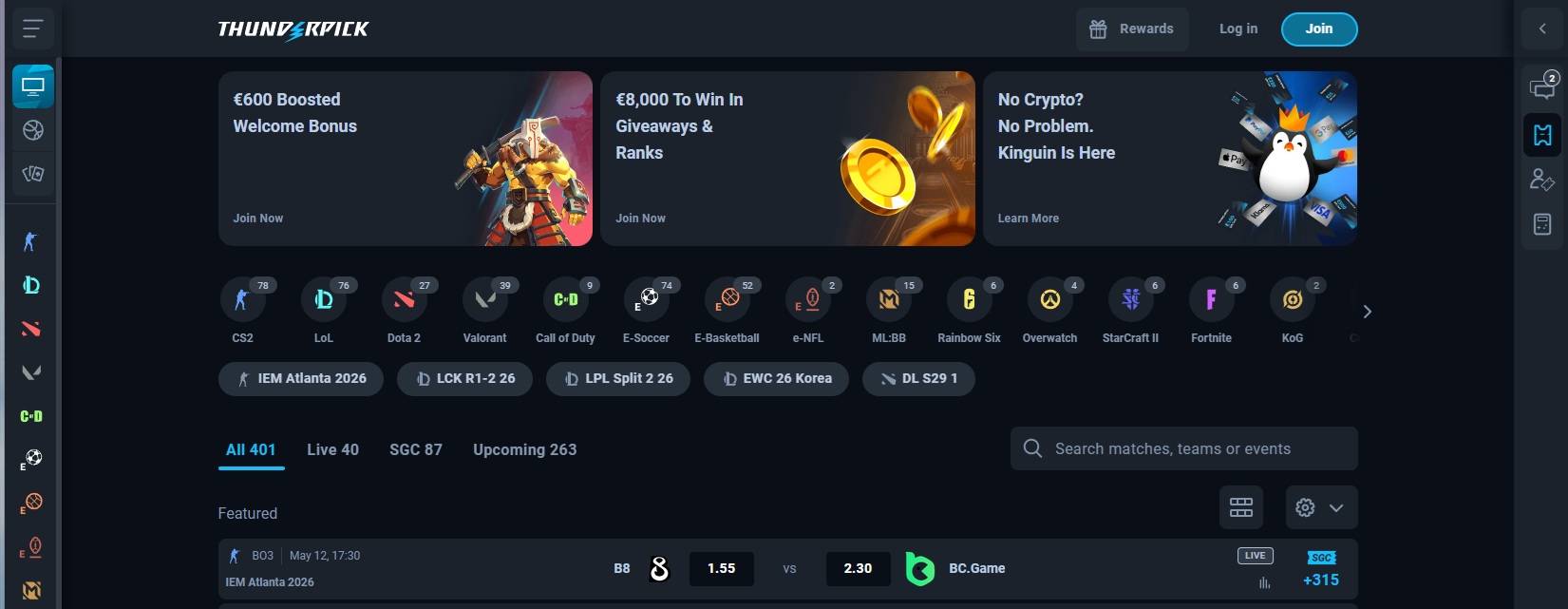 Thunderpick - CS2 and Valorant Betting