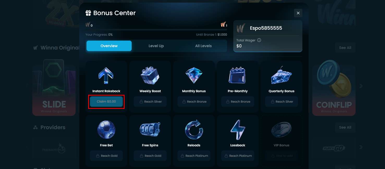 Claim available rewards
