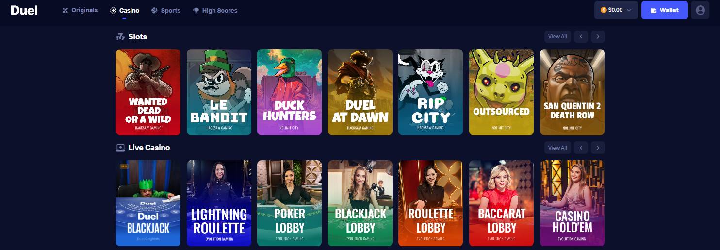 Duel - Bitcoin Casino