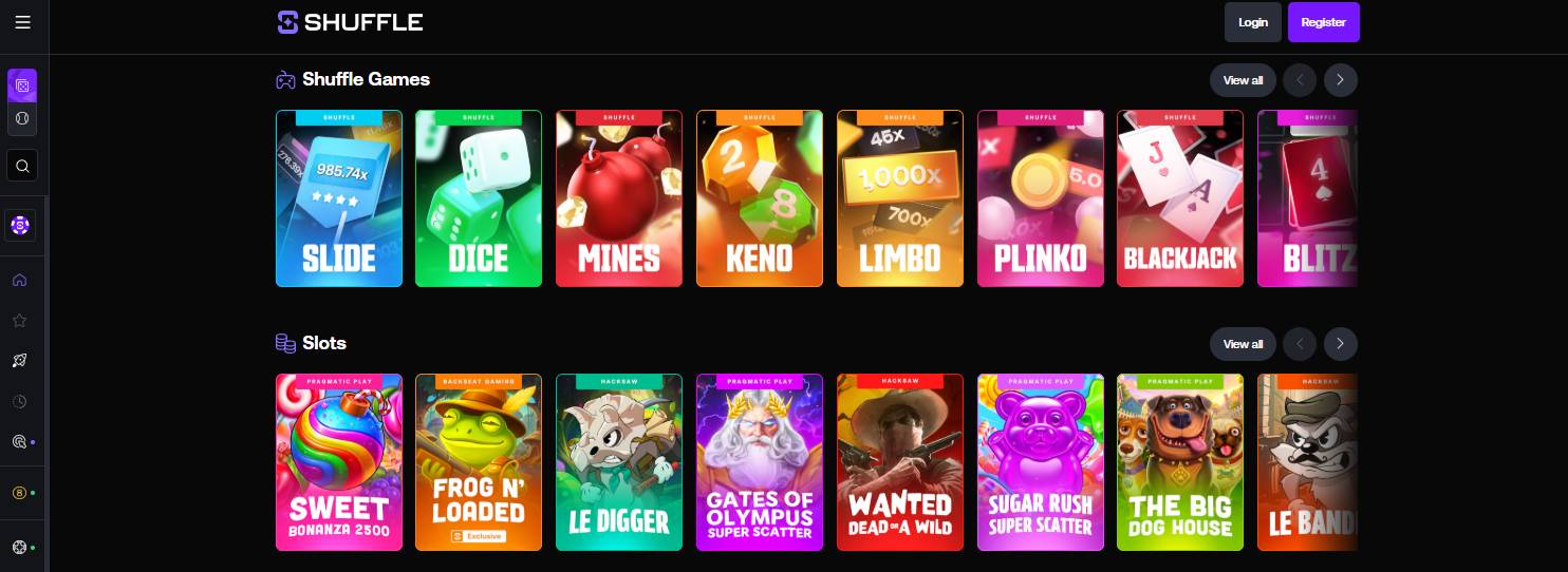 Shuffle casino site