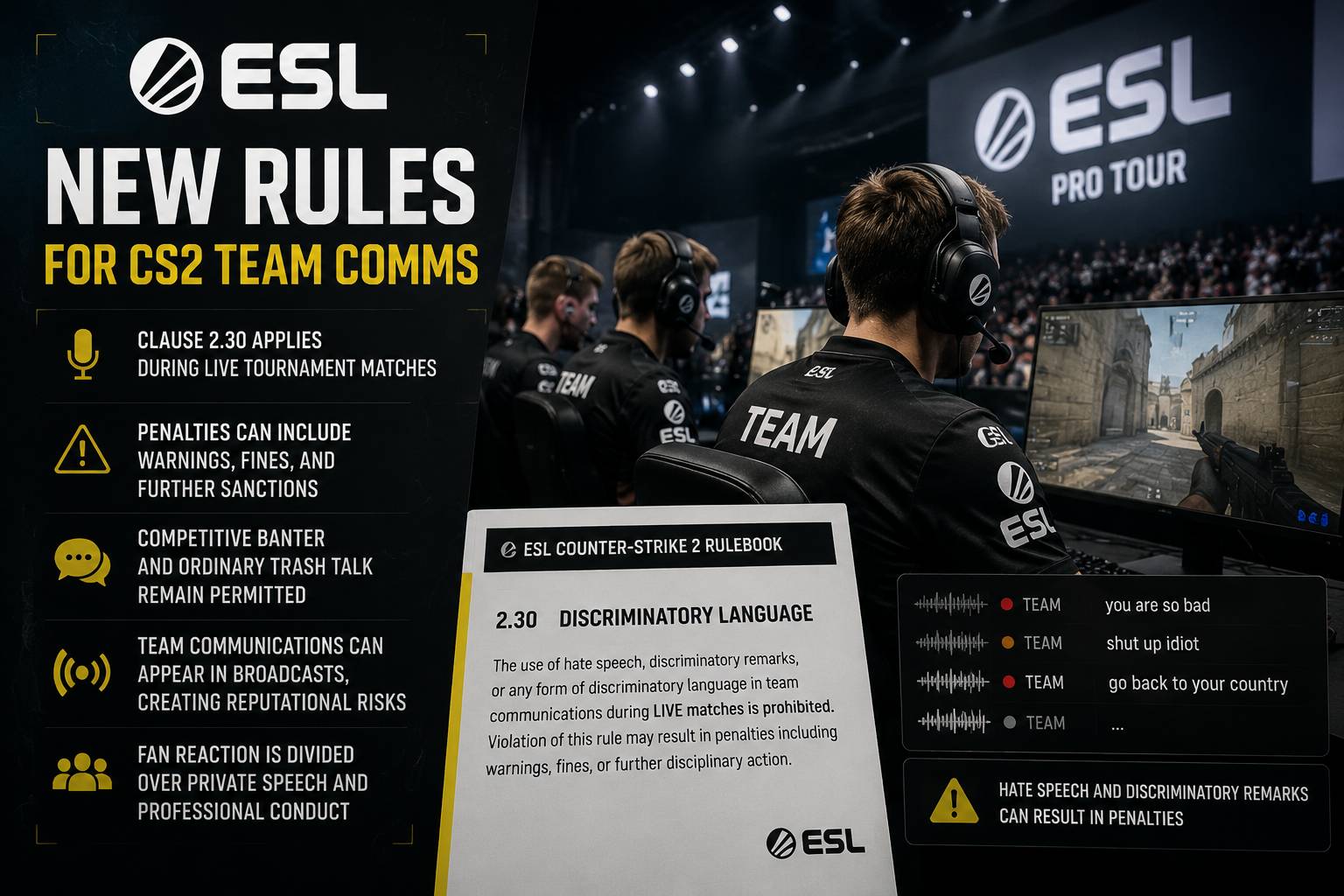 esl makes discriminatory team