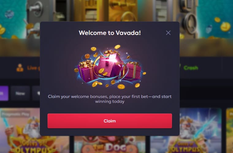 Welcome to Vavada Claim banner
