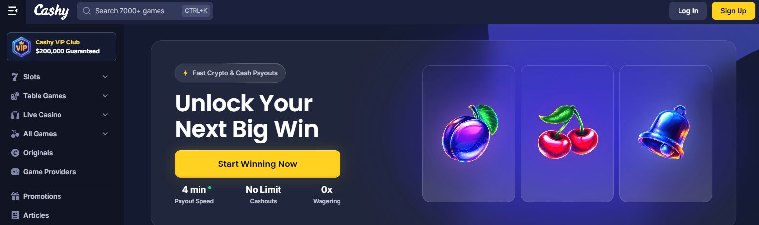 cashy casino site