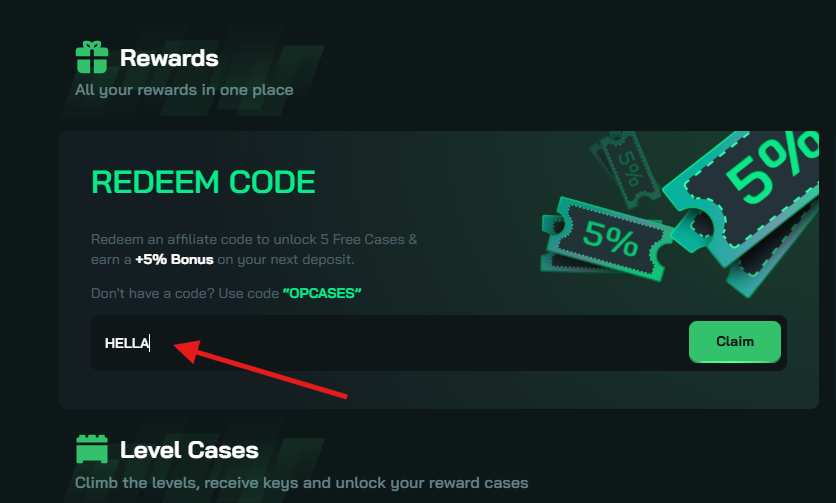 OPCases redeem affiliate code
