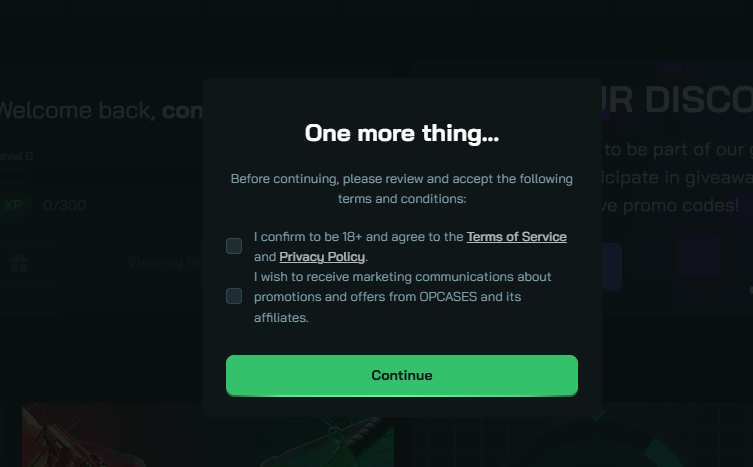 OPCases Steam sign in